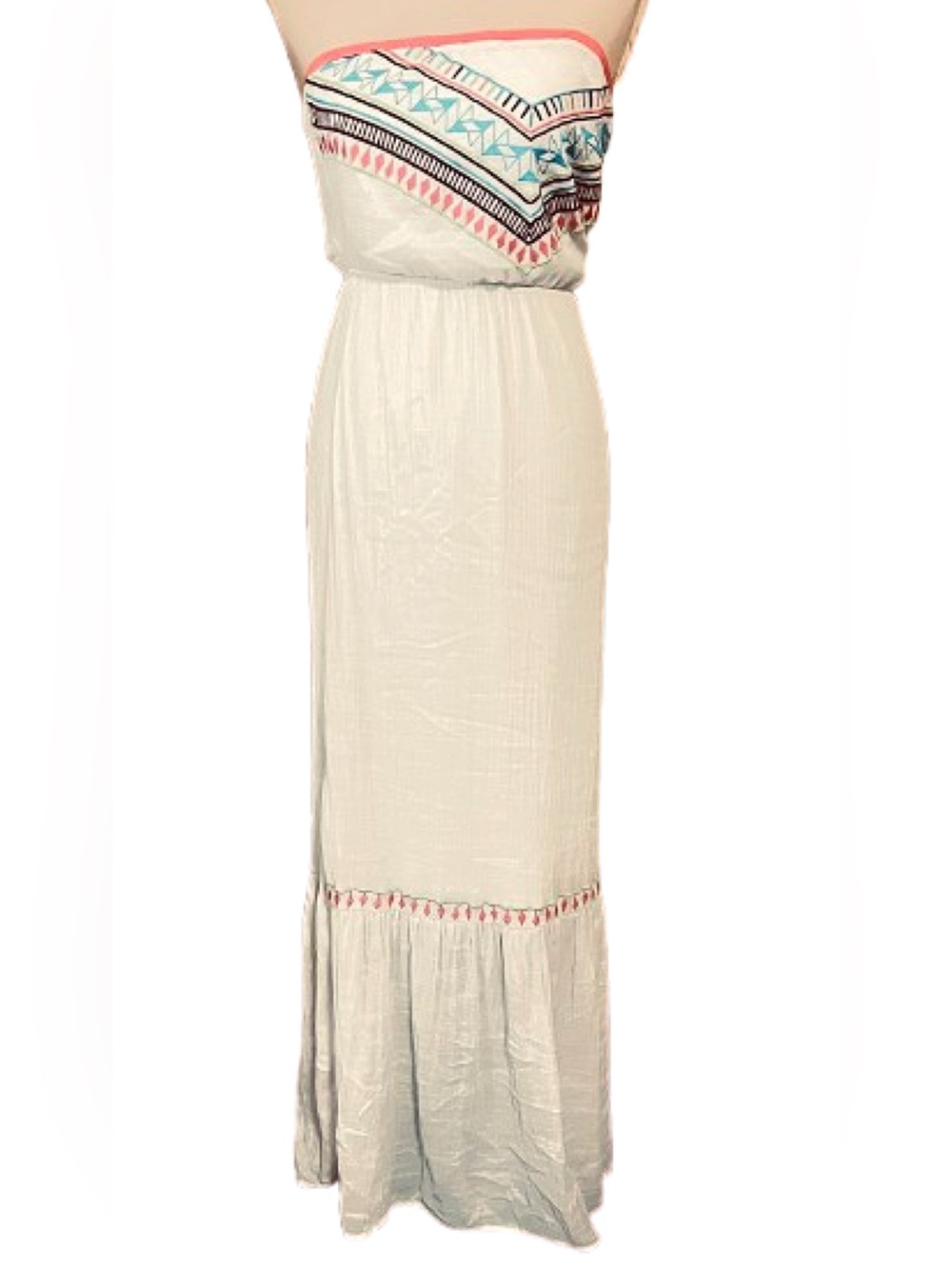 Flying Tomato XS Strapless Maxi Dress Boho Festival